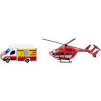 SUPER Mercedes-Benz Rettungswagen und Helikopter, Modellfahrzeug