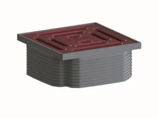 Dallmer Aufsatz DallDrain Pure, rubinrot, 100 x 100 mm, 518026 518026
