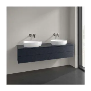 Villeroy und Boch Antao Waschtisch-Unterschrank K28110HG 160x36x50cm, Waschbeckenplattenfarbe Lack, midnight blue matt lacquer