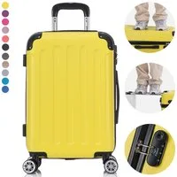 Flexot Hartschalen-Trolley F-2045 Kofferset, 360° Rollen, robuster Reisekoffer, Bordcase, 4 Rollen, Robuster und moderner Koffer mit vier 360° Rollen und Zahlenschloss