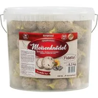Fidelio Meisenknödel mit Netz, für Wildvögel, 100 Stück im Eimer, 8.3 kg, Hauptfutter für: Wildvogel, ganzjähriges Wildvogelfutter, proteinreich und energiereich