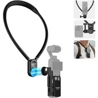 Neewer Action Cam-Halterung GP39 Magnetische Hals-Halterung mit Pocket 3 Käfig, Zubehör für POV, (Packung, Flexible Halterung für Action-Kamera)