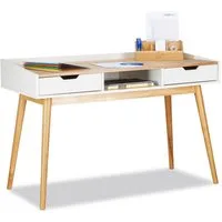 relaxdays Schreibtisch 2 Schublade