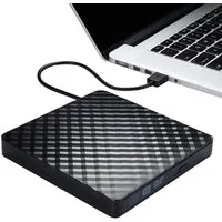 Forrlite Externes CD DVD Laufwerk USB 3.0 Typ-C, Slim CD DVD RW Brenner DVD-Brenner (DVD 8x/CD 24x, Externes DVD-Laufwerk,Kompatibel mit Windows)