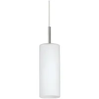 EGLO Hängeleuchte TROY 3 Pendellampe, Stahl und Glas, E227, IP20, Esstischlampe, Lampe, ohne Leuchtmittel, Leuchtmittel wechselbar, Hängeleuchte, H110 x Ø11, nickel-matt, 1X40W exkl.