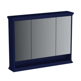 VitrA Valarte LED-Spiegelschrank 98 cm 3 Türen Stahlblau (Lack),65794 65794