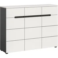 Home affaire Garderobenschrank REHAT, TOPSELLER!, Breite 120 cm, 3 Türen, 3 Schubkästen, 12 Fächer (1-St., in verschiedenen Farben erhältlich, Platz für ca. 24 Paar Schuhe) Schuhschrank, Kommode, Schuhkommode, Anrichte, Sideboard