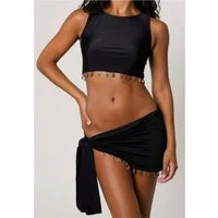 Moda Minx Sommerrock Gold Shells Front Tie Skirt (1-tlg) mit tollen Muschel-Elementen