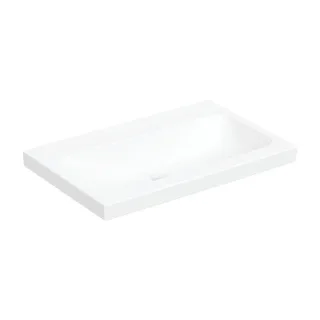 Geberit iCon Aufsatz-Waschtisch 501848008 70x48cm, ohne Hahnloch, ohne Überlauf, für Arbeitsplatte, weiß KeraTect