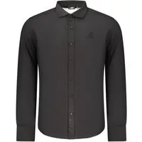 U.S. Polo Langarmhemd Elegantes Herrenhemd Schwarz mit Stickerei und französischem Kragen