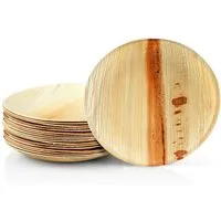 wisefood Einwegteller Palmblatt Teller rund Ø 25cm, (25 St)