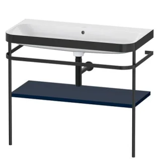 Duravit Happy D.2 Plus c-bonded Set mit Metallkonsole Nachtblau Seidenmatt 975x490x850 mm - HP4738N9 HP4738N9898