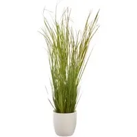 Kunstgras Kunstpflanze, künstliche Zierpflanze, Dekogras, Dekopflanze, Ufergras Gras, Dekoleidenschaft, Höhe 120 cm, Büropflanze täuschend echt, Schilfgras, unechte Graspflanze, Gras