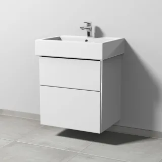 Sanipa 3way Waschtischunterbau zu Duravit Vero Waschtisch mit 2 Auszügen, Weiß-Soft BR71643