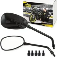 Area1 Motorradspiegel Motorradspiegel Set (E-geprüft, inkl. 5 Adapter)