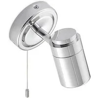 Lindby Wandleuchte Remilan, LED, Metall, Chrom IP44, 1 x 10 W LED