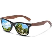 LuxusKollektion Sonnenbrille Sonnenbrille polarisiert Walnuss Holzrahmen UV400 Herren
