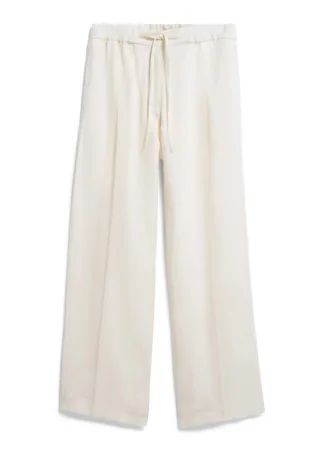 Armedangels - Stoffhose aus Leinenmischung mit geradem Bein und Tunnelzug beige - Gr. - L