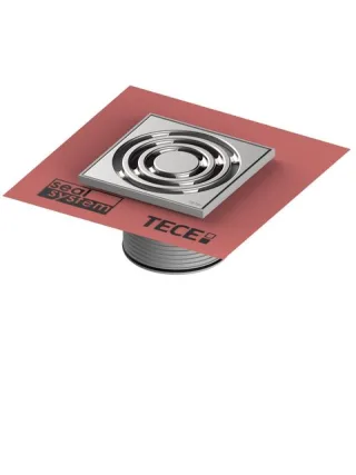 Tece drainpoint S Rostrahmen Kst,150x150, inkl. Rost, angebrachte Dichtmanschette, 3660021 3660021