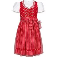 Nübler Dirndl Kinderdirndl 3-teilig Larissa in Rot von Nübler - Rocklänge knielang