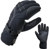 PROANTI Motorradhandschuhe PROANTI Winter Regen Motorradhandschuhe mit Visierwischer