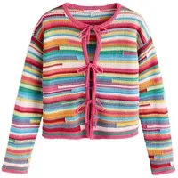 Next Cardigan Strickjacke mit hohem Baumwollanteil zum Binden (1-tlg)