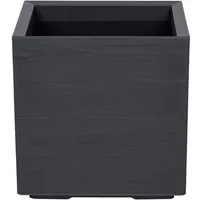 Kreher Pflanzkübel 'Eco Wood' in Anthrazit aus recyceltem Kunststoff (1 St)