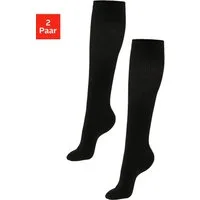 H.I.S Stützkniestrümpfe Damen & Herren Kompressionsstrümpfe, Reisestrümpfe (Packung, 2-Paar, Gr. 35-38 bis 43-46) für Sport, Arbeit, Flug & Schwangerschaft