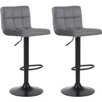 CLP Barhocker Feni Samt (Set, 2er), gepolstert, höhenverstellbar