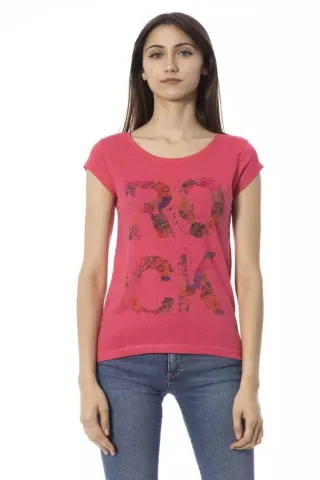 Rock T-Shirt mit floralem Print und kurzen Ärmeln