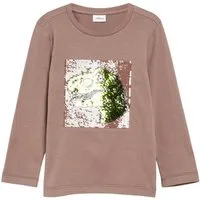s.Oliver Junior Langarmshirt Wendepailletten, in 2 Richtungen streich- und veränderbar