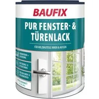 Baufix Tür- und Fensterlack PUR Fenster- & Türenlack weiss, 1 Liter für ca 10m², Weißlack, Für maßhaltige Holzbauteile wie Fenster & Türen, renovierungsgeeignet