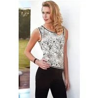 Passioni Stricktop mit abstraktem Blumendesign
