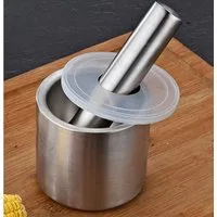 BAYLI Mörser BAYLI - Edelstahl Mörser mit Stößel & Deckel - Massiver Gewürzmörser
