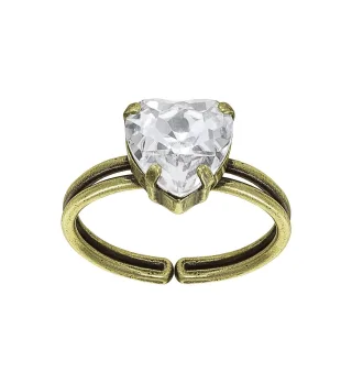 konplott - Ring - Hearts for Us braun