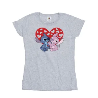 Disney - "Lilo & Stitch Hearts" T-Shirt für Damen (Grau)