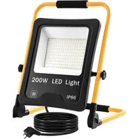FIVMEN LED Flutlichtstrahler LED Baustrahler mit 3M Kabel LED Fluter Arbeitsscheinwerfer, für Innen-und Außenbereich,Garage, Baustelle, Sportplatz