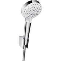 hansgrohe Handbrause Crometta, Brausehalterset 100 Vario EcoSmart m. Brauseschlauch 1250 mm - Weiß