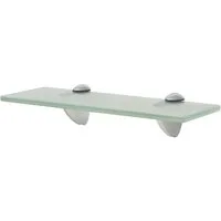 furnicato Wandregal Schweberegal Glas 30 x 20 cm Matt mit Zink-Legierung Befestigung, 1-tlg., Wandboard aus Sicherheitsglas mit 10 kg Tragkraft für das Badezimmer