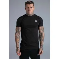 Siksilk T-Shirt SikSilk Herren Schwarzes Essentials T-Shirt