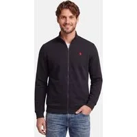 U.S. Polo Assn. Sweatjacke USTheoo – Herren Zip-Jacke mit Stehkragen und Logo-Stickerei Baumwoll-Polyester-Mix, weich, formstabil und mit Eingrifftaschen