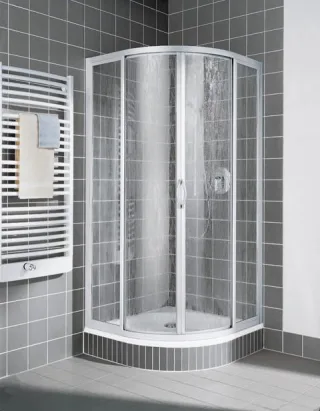 Kermi Viertelkreis Nova 2000 R48 V11 x2000, weiss, Kunstglas Kerolan Fontana, N2R48V112021K N2R48V112021K