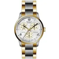 UMR Ruhla Quarzuhr Classic Titan Damenuhr, 35 mm, Bicolor Titanband, 28142, Made in Germany