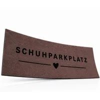 Kubus Fußmatte Domo, Schuhmatte mit Schuhparkplatz, waschbar, TPE-Rücken, Waschbare Schuhmatte mit Schuhparkplatz für bis zu 4 Paar