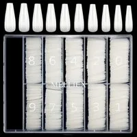 LuxusKollektion Kunstfingernägel Nageltips Falsche Acryl Coffin Ballerina 500 Stück Damen Natürliche