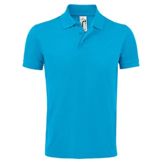 SOLs Mens Prime Pique Plain Kurzarm-Poloshirt (Aqua)