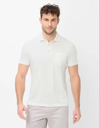 Brax Herren Polo Style PAVO offwhite, cremeweiß, Gr. 5XL