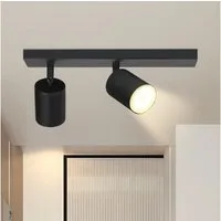 Nettlife Deckenstrahler Modern Schwarz GU10 Rechteckig 4flammig 25 W, Schwenkbar 350°, LED wechselbar, Schlafzimmer Küche Flur