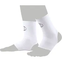 BAY-Sports Fußbandage Uni Knöchelbandage Fußgelenkbandage Sprunggelenk weiß, Anatomische Passform