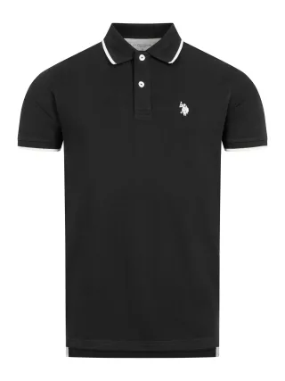 U.S. Polo Assn. Herren Poloshirt aus Baumwolle mit Kontrastdetails